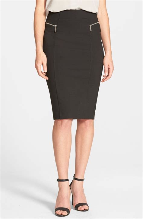 michael michael kors ponte pencil skirt black 